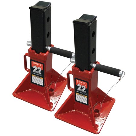 SUNEX 22-Ton Pin Type Jack Stands (Pair) 1522A